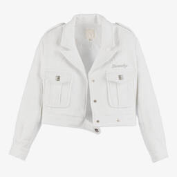 Givenchy-Girls White Tweed Jacket | Childrensalon