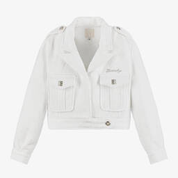 Givenchy-Girls White Tweed Jacket | Childrensalon