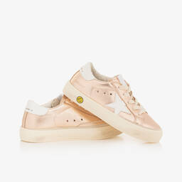 Golden Goose-حذاء رياضي ماي جلد  لون ذهبي وزهري للبنات | Childrensalon