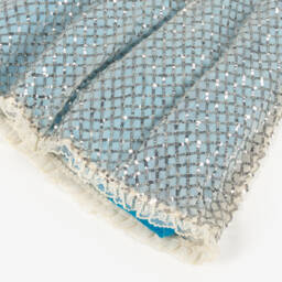 Graci-فستان مزين بترتر لون فضي وأزرق | Childrensalon