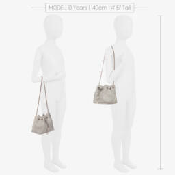 Graci-حقيبة كتف بديامونتي لون فضي (17 سم) | Childrensalon