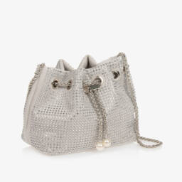 Graci-حقيبة كتف بديامونتي لون فضي (17 سم) | Childrensalon