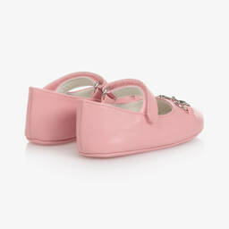 Gucci-Baby Girls Pink Leather Shoes | Childrensalon