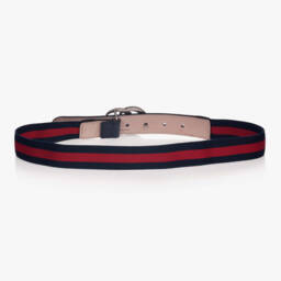 Gucci-Blue & Red GG Web Belt | Childrensalon