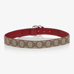 Gucci-Red Leather GG Belt | Childrensalon