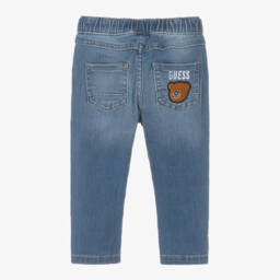 Guess-Baby Boys Denim Jeans with Teddy & Paint-Effect Logos | Childrensalon