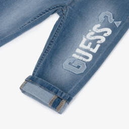 Guess-Baby Boys Denim Jeans with Teddy & Paint-Effect Logos | Childrensalon