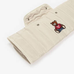Guess-Beige Quilted Changing Mat with Bear Embroidery (61cm) | Childrensalon