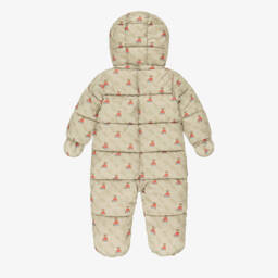 Guess-Зимний комбинезон 4G бежевый с мишками | Childrensalon