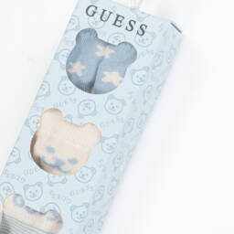 Guess-Blue Cotton Baby Socks (3 Pack) | Childrensalon