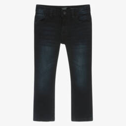 Guess-Boys Dark Green Knitted Sweater with Embroidered Logo | Childrensalon