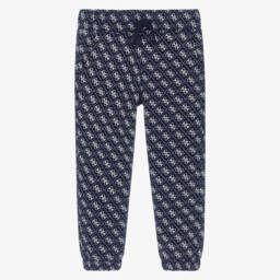 Boys Navy Blue 4g Logo Joggers