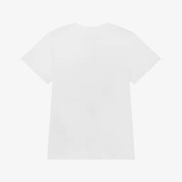Guess-Boys White Organic Cotton Teddy Bear Logo T-Shirt | Childrensalon