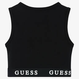 Guess-Girls Black Cropped Top | Childrensalon