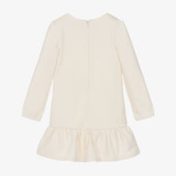 Guess-فستان قطن جيرسيه لون عاجي بطبعة حقيبة | Childrensalon