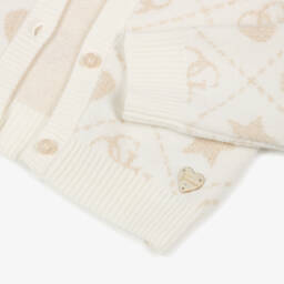 Guess-Кардиган кремово-золотой с логотипом 4g для девочек | Childrensalon