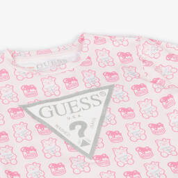 Guess-تيشيرت قطن لون زهري للبنات | Childrensalon