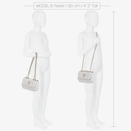 Guess-Girls White Quilted Faux Leather Bag (19cm) | Childrensalon