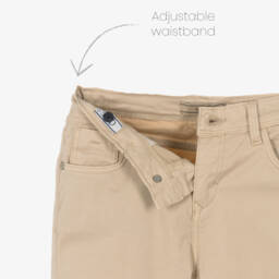 Guess-Брюки чинос бежевые из хлопкового твила для мальчиков | Childrensalon