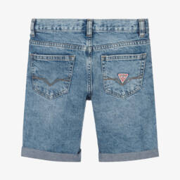 Guess-Junior Boys Blue Distressed Denim Shorts  | Childrensalon