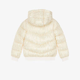 Guess-Junior Girls Beige & Ivory Logo Puffer Jacket | Childrensalon