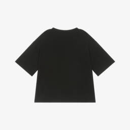 Guess-Футболка чёрная хлопковая с золотым логотипом для девочек | Childrensalon