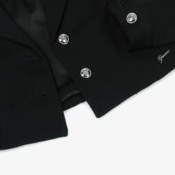 Guess-جاكيت بليزر كروب لون أسود للبنات | Childrensalon