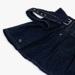 Guess-Junior Girls Blue Denim Pleated Skirt with Belt | Childrensalon