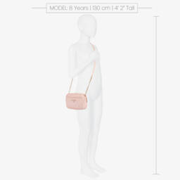 Guess-Junior Girls Pink Faux Leather 4G Logo Shoulder Bag (18cm) | Childrensalon