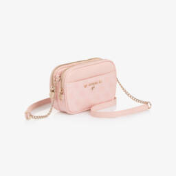 Guess-Junior Girls Pink Faux Leather 4G Logo Shoulder Bag (18cm) | Childrensalon