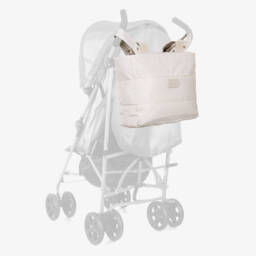 Guess-Pale Beige 4g Logo Baby Changing Bag (34cm) | Childrensalon
