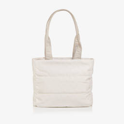 Guess-Pale Beige 4g Logo Baby Changing Bag (34cm) | Childrensalon