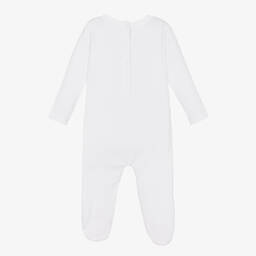 Guess-أفرول بيبي غرو قطن جيرسي مطرز لون أبيض للأطفال | Childrensalon