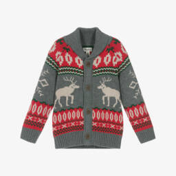 Hatley-كارديغان بياقة شال قطن محبوك بنمط فير آيل للأولاد | Childrensalon