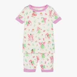 Hatley Girls Ivory Organic Cotton Fairy Pyjamas Childrensalon