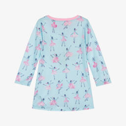 Hatley-Girls Pale Blue Jersey Ballerina Night Dress | Childrensalon