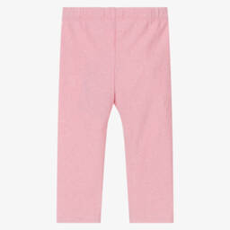 Hatley-Girls Pink Cotton Glitter Leggings | Childrensalon