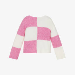 Hatley-Свитер розово-кремовый в клетку для девочек | Childrensalon