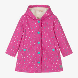 Hatley-Girls Pink Raindrop Raincoat | Childrensalon