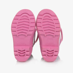 Hatley-Girls Purple & Pink Rain Boots with Hearts & Horses | Childrensalon