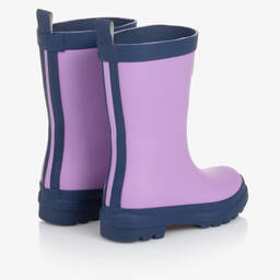 Little Blue House by Hatley-بوت واقي من المطر  لون بنفسجي للبنات | Childrensalon