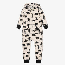 Hatley-Ivory Fleece Hooded Bear Onesie | Childrensalon