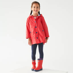 Hatley-Red Hooded Raincoat | Childrensalon