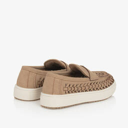 House of Cavani-Boys Beige Faux Suede Loafers | Childrensalon