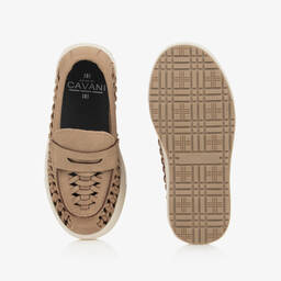 House of Cavani-Boys Beige Faux Suede Loafers | Childrensalon