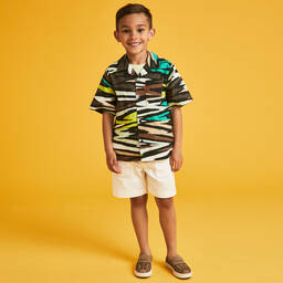 House of Cavani-Boys Beige Faux Suede Loafers | Childrensalon