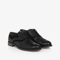 House of Cavani-Boys Black Lace-Up Brogues | Childrensalon
