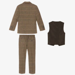 House of Cavani-Boys Brown Tweed Albert Suit | Childrensalon