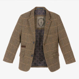 House of Cavani-Boys Brown Tweed Albert Suit | Childrensalon