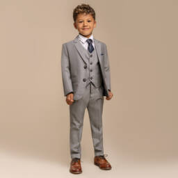 House of Cavani-Boys Grey Reegan Suit | Childrensalon